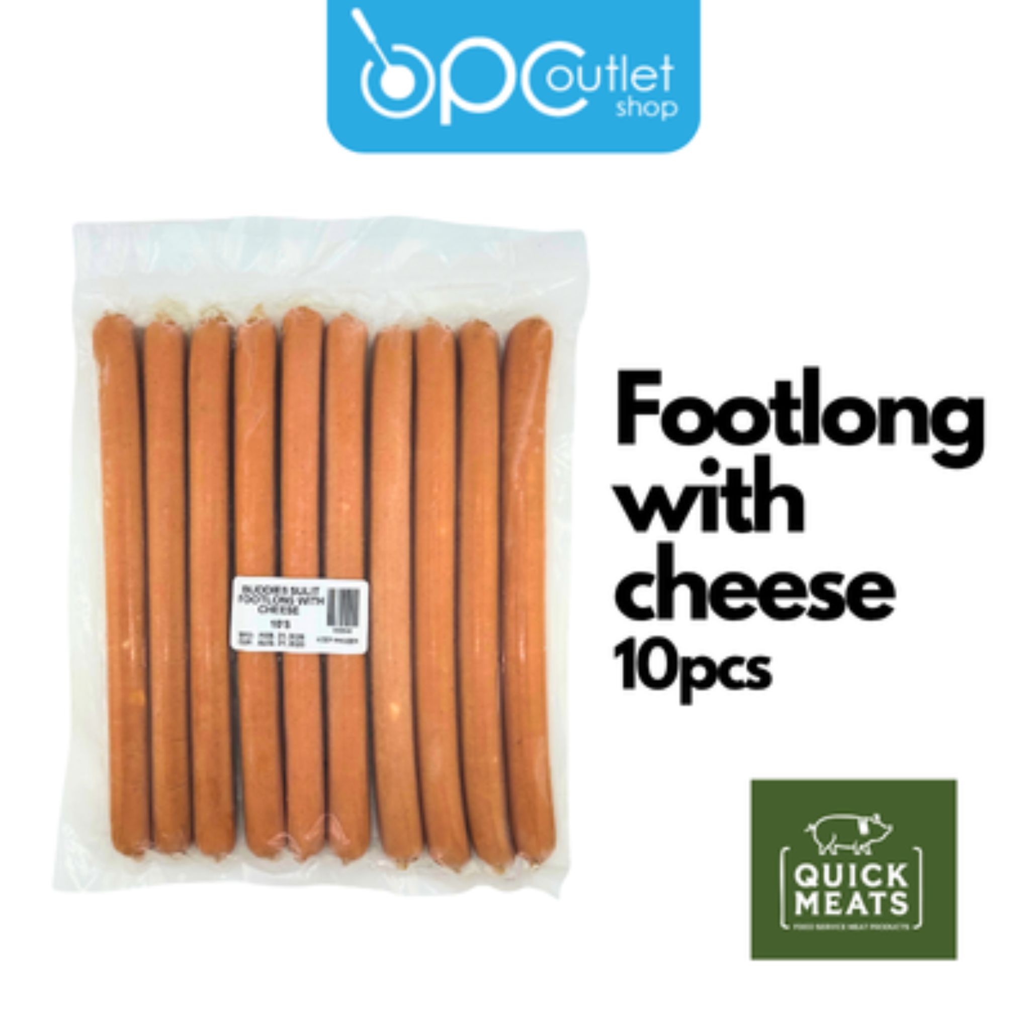 Quickmeats Sulit Footlong with Cheese 10s